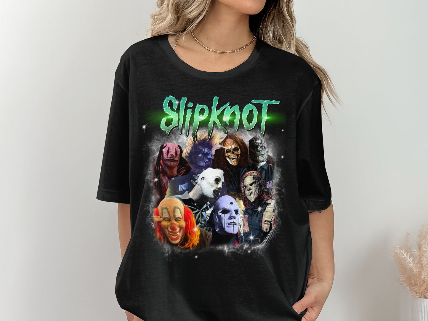 Slipknot Horror Mask Concert Memorabilia Graphic T-Shirts